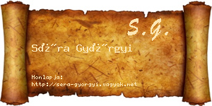 Séra Györgyi névjegykártya