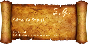 Séra Györgyi névjegykártya