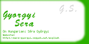 gyorgyi sera business card
